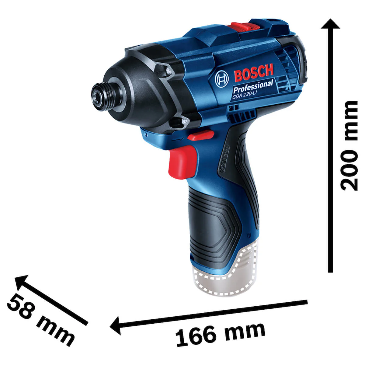 Llave de impacto inalámbrica 12 V sin batería ni cargador, ligera y potente | - Image 4