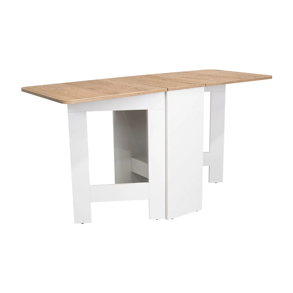 Mesa Auxiliar de Cocina Plegable Merida, Blanco y Fresno Europeo, con Amplia Superficie - Image 9