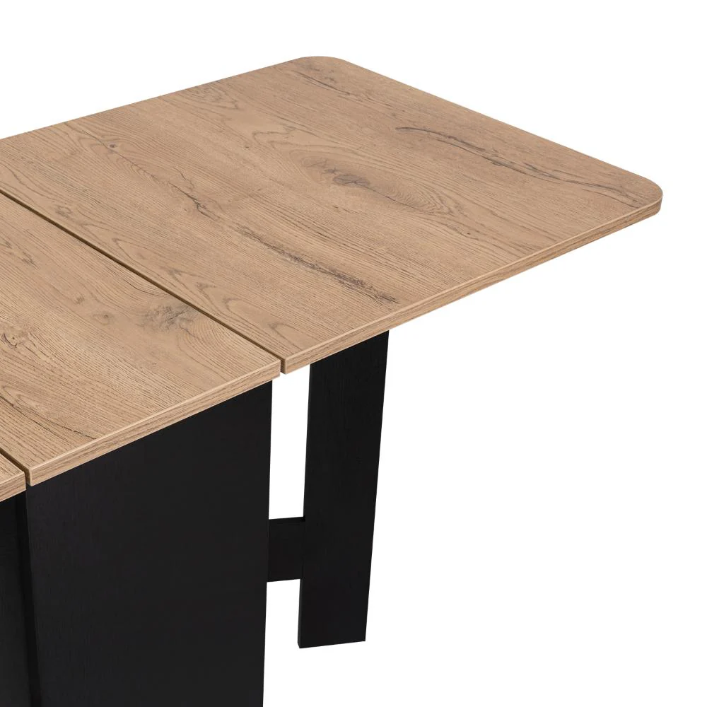 Mesa Auxiliar de Cocina Plegable Merida, Wengue y Fresno Europeo, con Amplia Superficie - Image 10