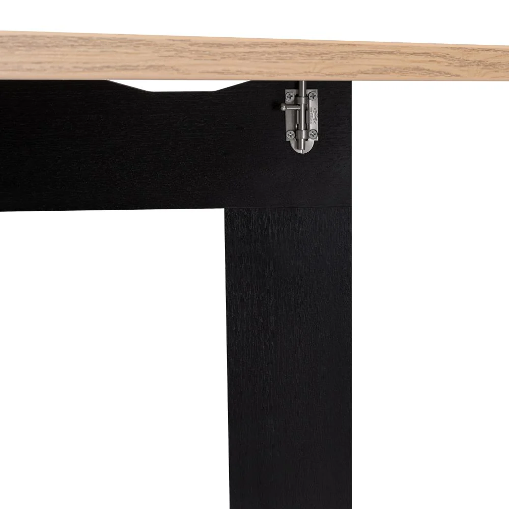 Mesa Auxiliar de Cocina Plegable Merida, Wengue y Fresno Europeo, con Amplia Superficie - Image 11