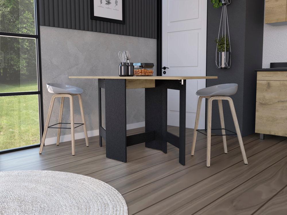 Mesa Auxiliar de Cocina Plegable Merida, Wengue y Fresno Europeo, con Amplia Superficie - Image 3