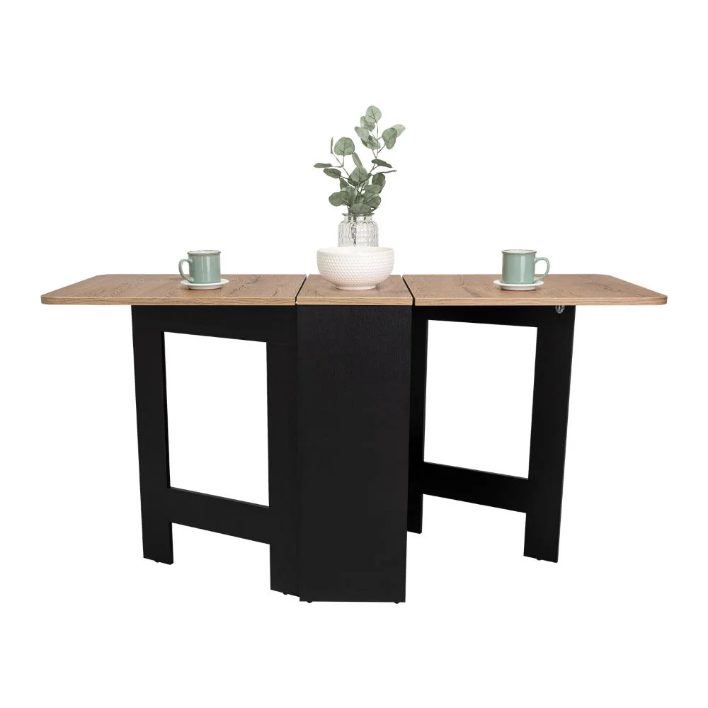 Mesa Auxiliar de Cocina Plegable Merida, Wengue y Fresno Europeo, con Amplia Superficie - Image 6