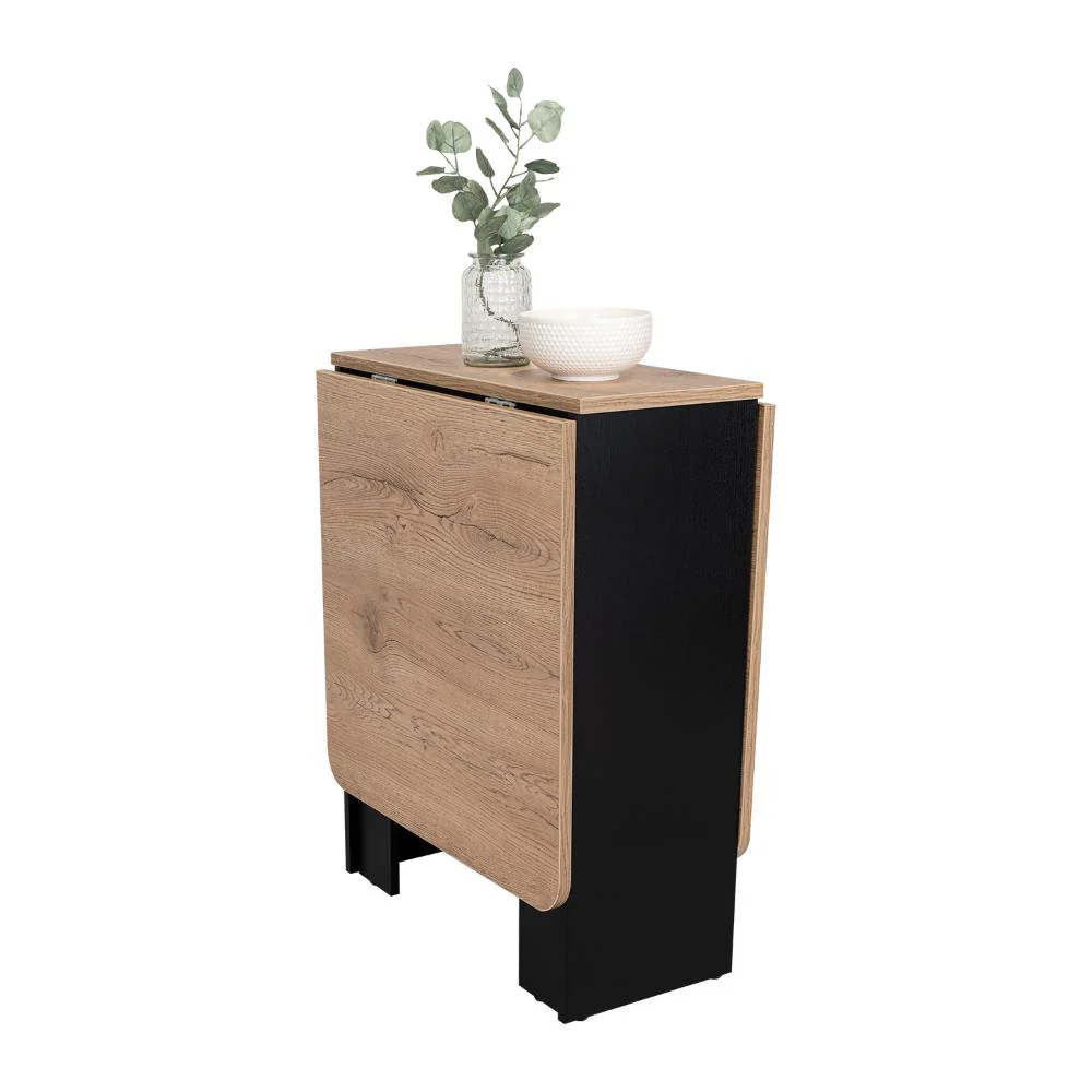 Mesa Auxiliar de Cocina Plegable Merida, Wengue y Fresno Europeo, con Amplia Superficie - Image 7