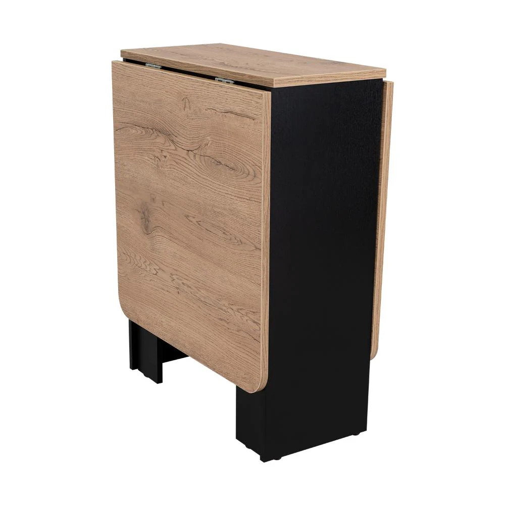 Mesa Auxiliar de Cocina Plegable Merida, Wengue y Fresno Europeo, con Amplia Superficie - Image 8