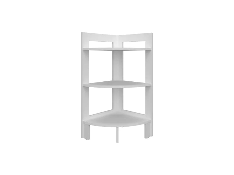 Mesa Auxiliar Esquinera Athos, Blanco, con diseño practico ZF - Image 5