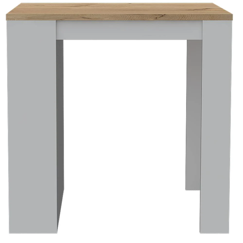 Mesa Auxiliar Mayer, Blanco y Café Claro, con Amplia Supeicie En La Mesa y Tres Entrepaños    ZF - Image 6