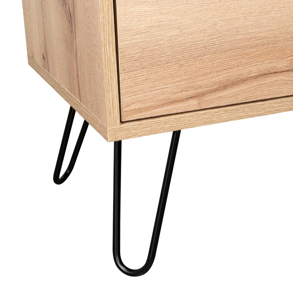 Mesa Auxiliar Recibidor Monaco, Fresno Europeo y Piedra, Con Dos Puertas y Un Cajón Extensión Total - Image 19