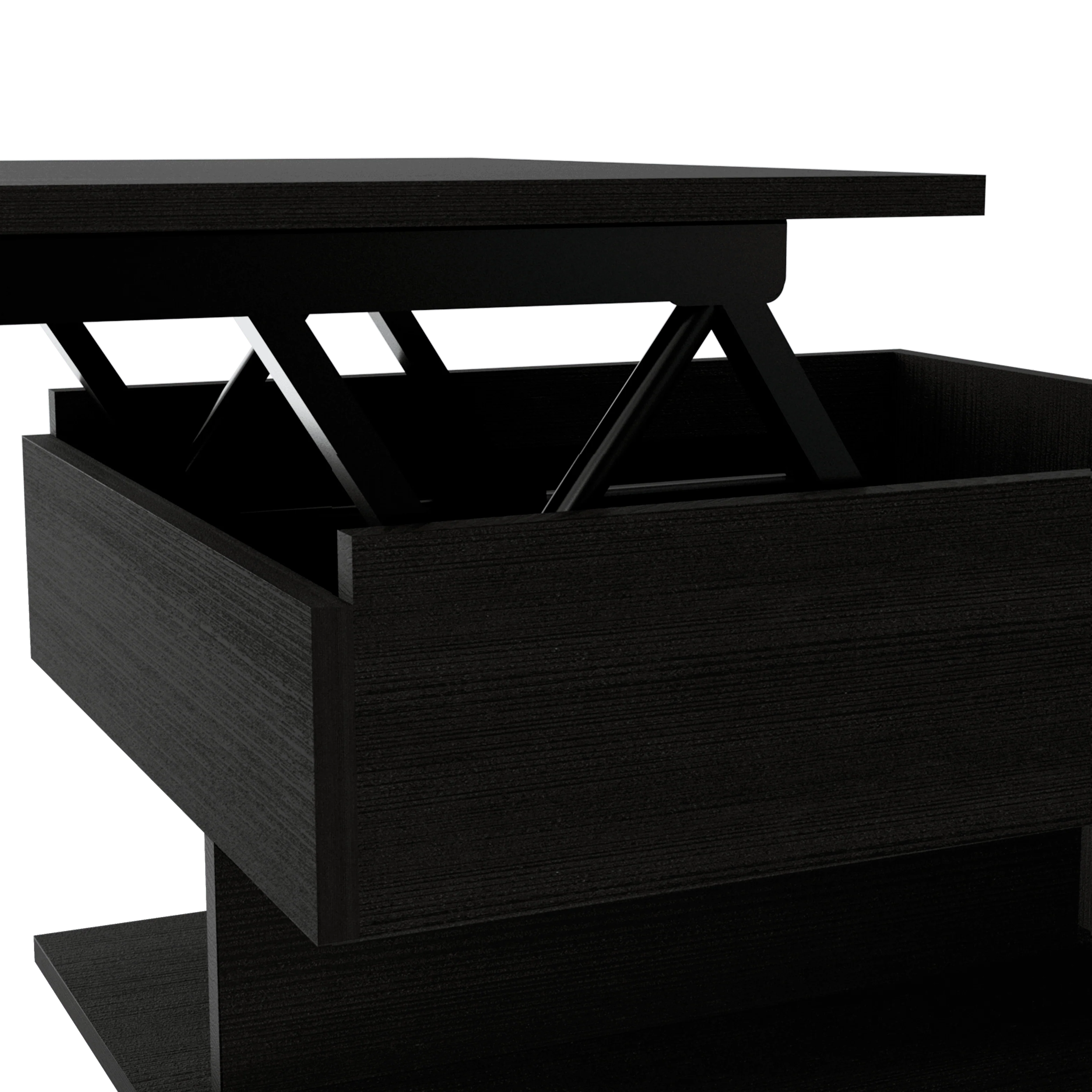 Mesa Auxiliar Salento, Wengue, Extensible con Gran Capacidad de Almacenamiento ZF - Image 9