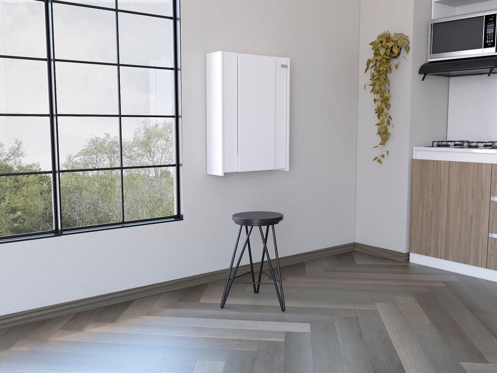 Mesa Auxiliar Vetta, Blanco, para Empotrar a la Pared y Amplia Superficie ZF - Image 2