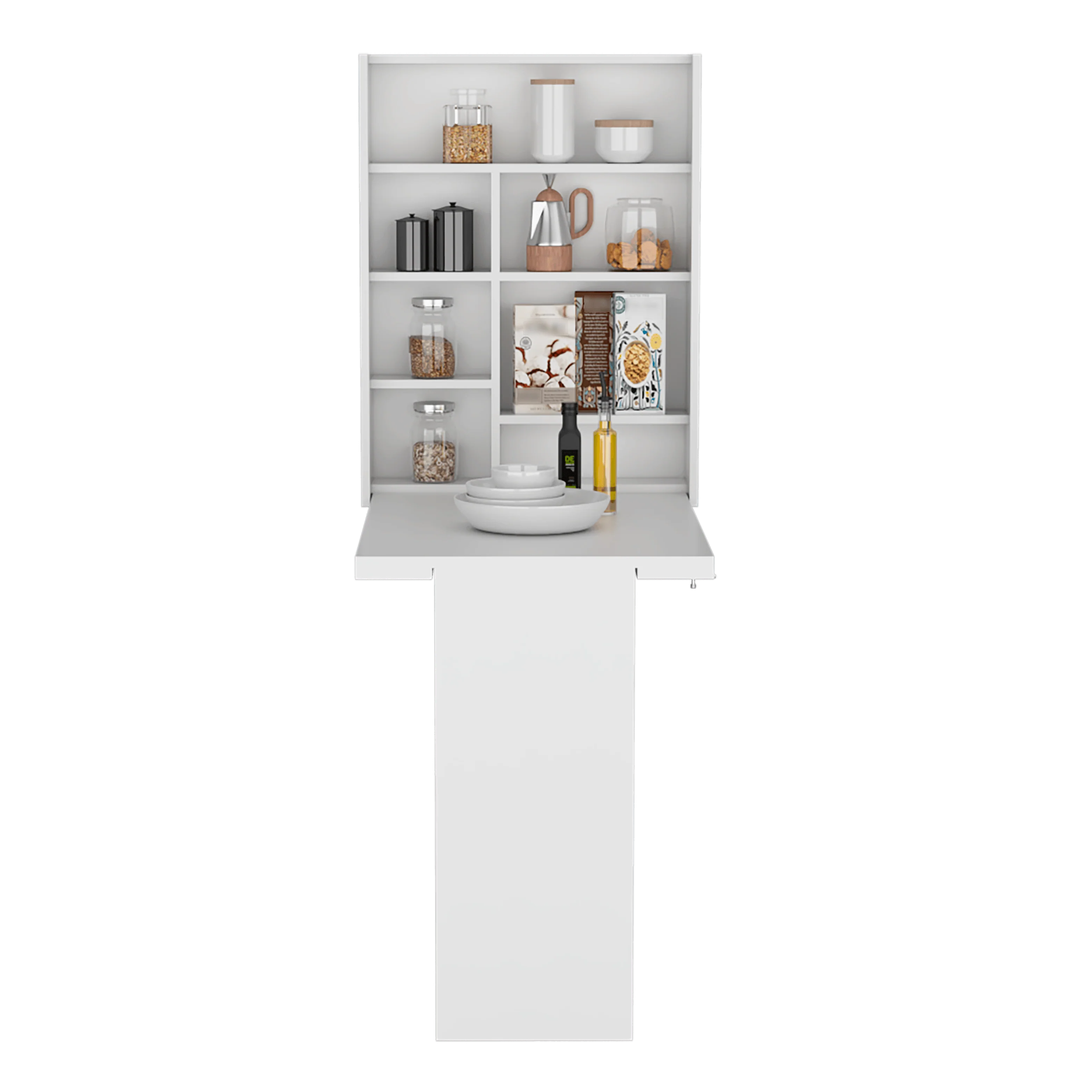 Mesa Auxiliar Vetta, Blanco, para Empotrar a la Pared y Amplia Superficie ZF - Image 3