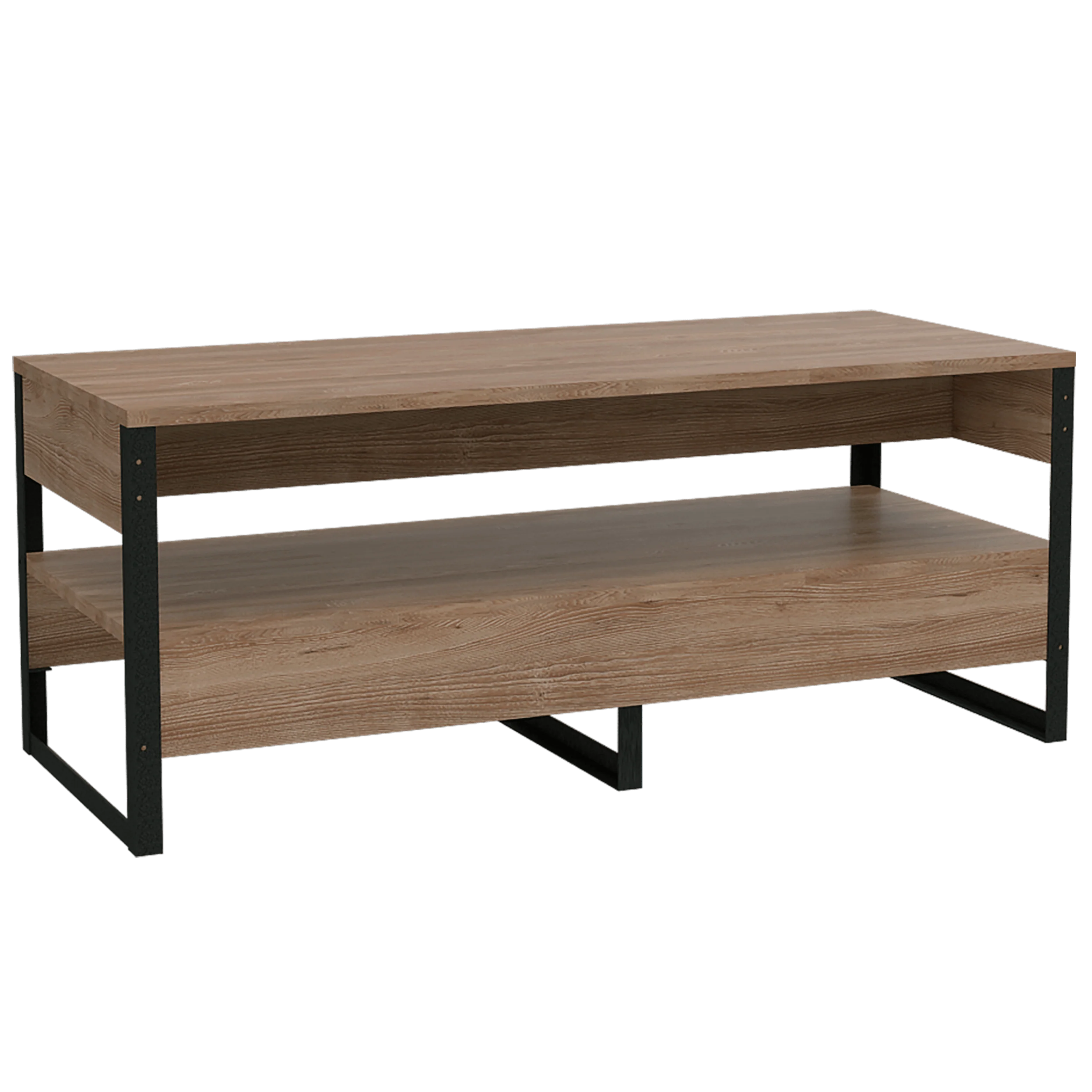 Mesa de Centro Korina, Miel, con Amplio Espacio y Patas de Acero - Image 5