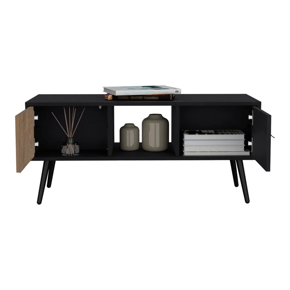Mesa de Centro Mirabella, Wengue y Miel, con un Cajón y Dos Puertas Batientes - Image 2