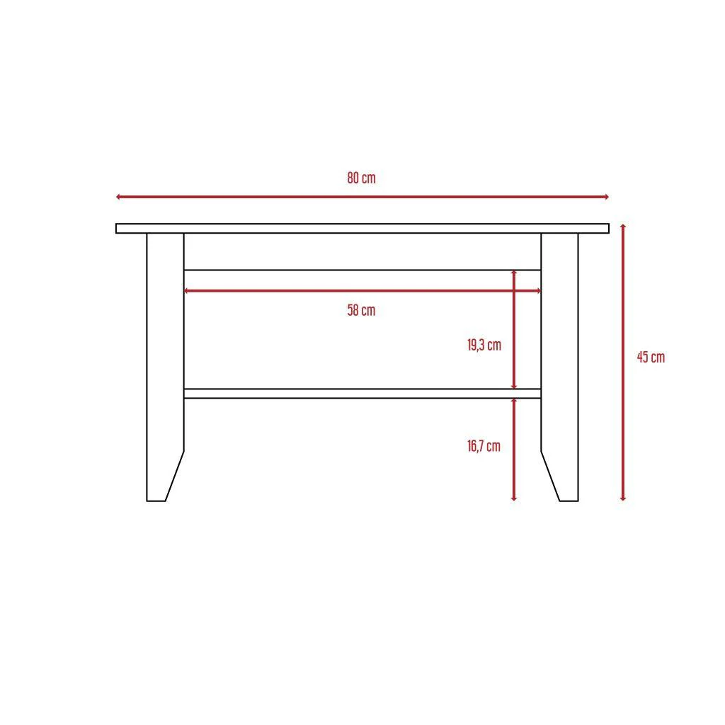Mesa de Centro Sarume, Beige, con Amplia Superficie - Image 4