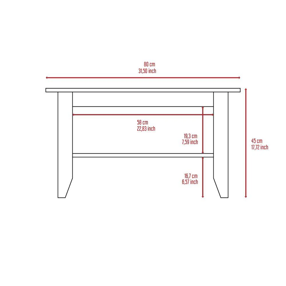Mesa de Centro Sarume, Wengue, con Entrepaño Inferior ZF - Image 7