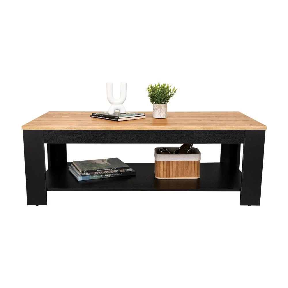Mesa de Centro Sensi, Fresno Europeo y Wengue, con diseño moderno - Image 2