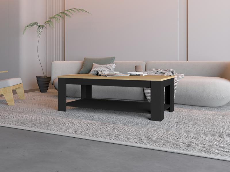 Mesa de Centro Sensi, Fresno Europeo y Wengue, con diseño moderno - Image 3