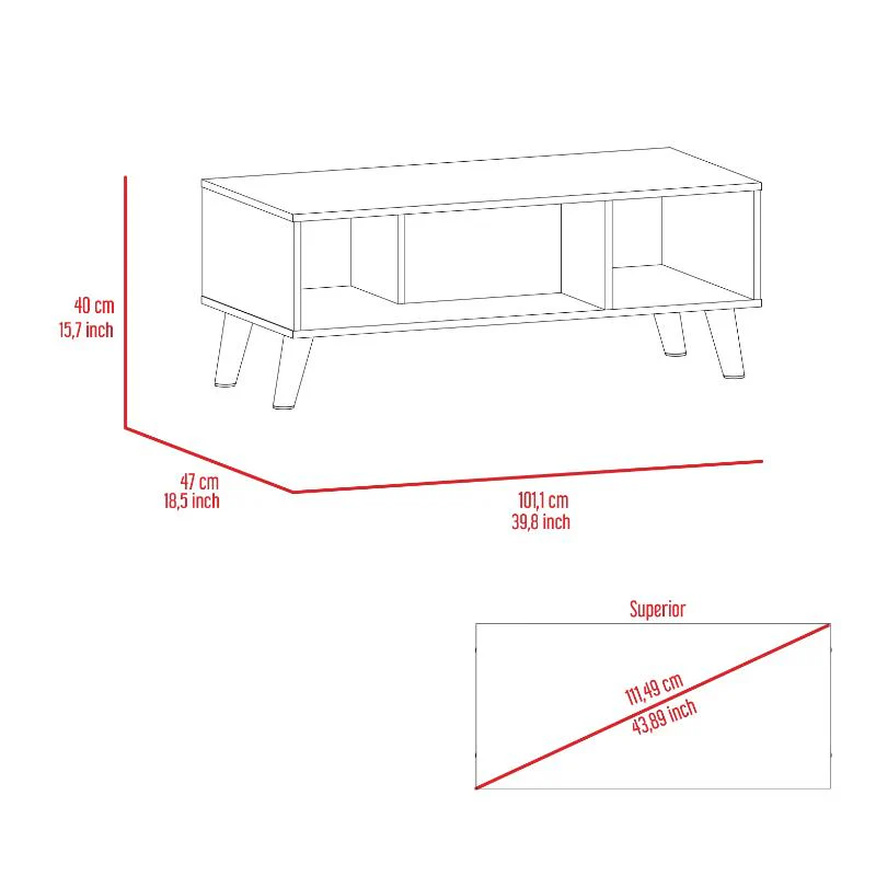 Mesa de Centro Targeryen, Avellana, con amplios espacios para ubicar objetos - Image 9