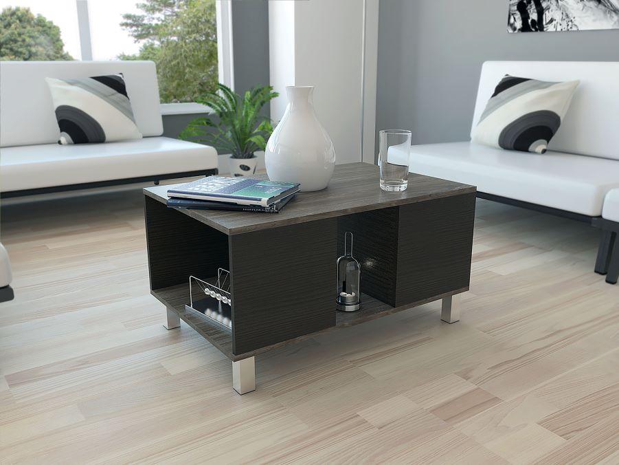 Mesa de Centro Tonny, Avellana y Wengue, con Un Entrepaño Inferior - Image 4