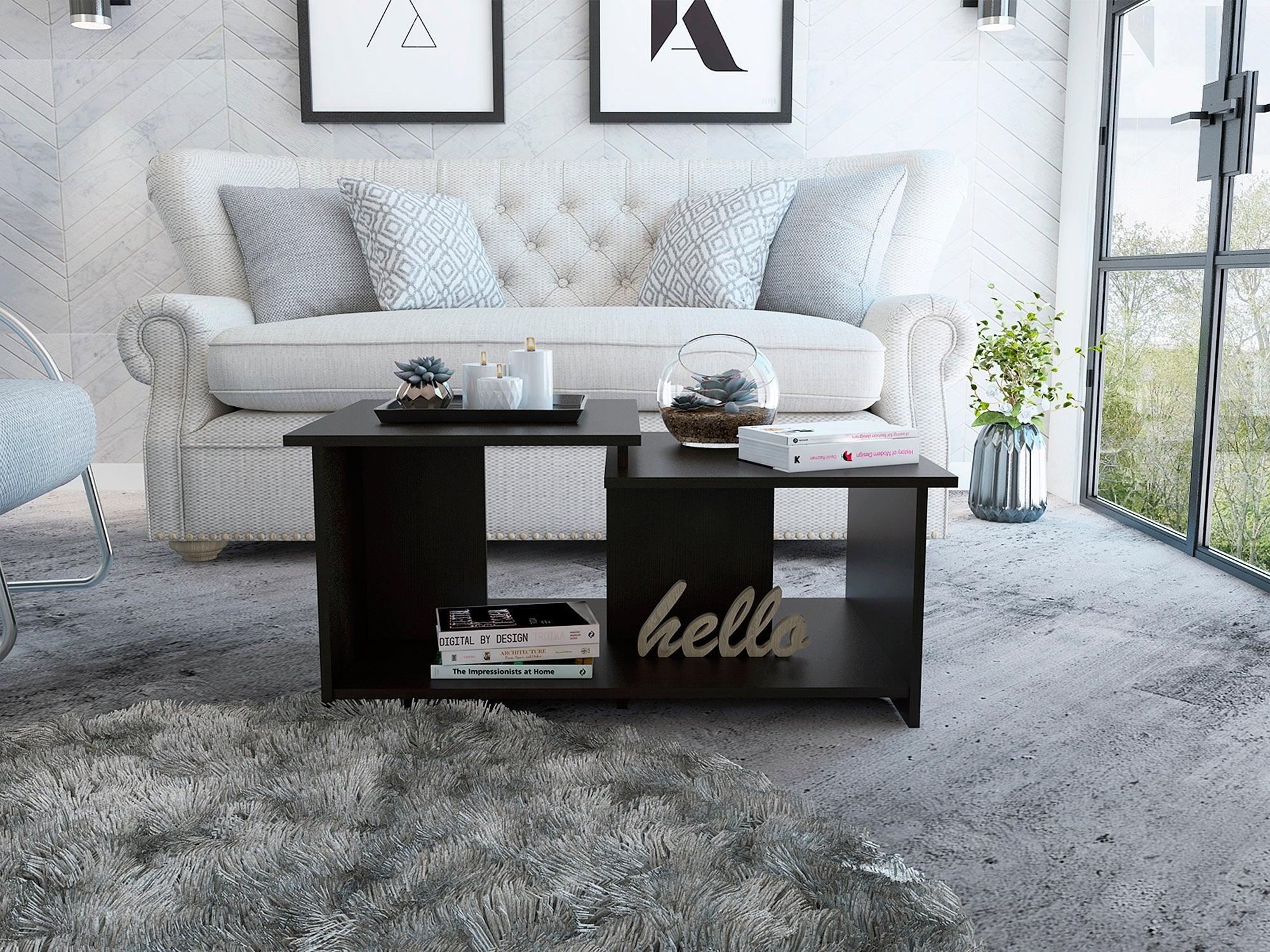 Mesa de Centro Wema Alto, Wengue, con Amplio Espacio Ideal Para Ubicar Decoraciones - Image 4