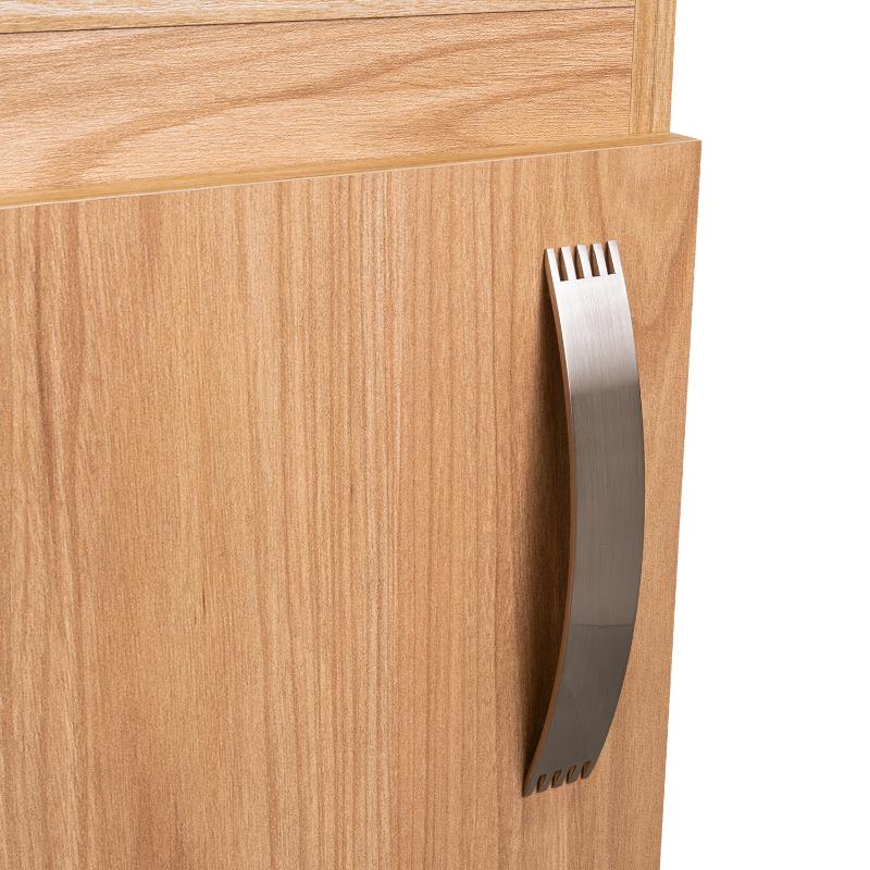 Mesa de Noche Barin, Fresno Europeo y Wengue, con una puerta abatible - Image 11