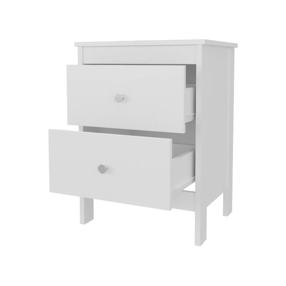 Mesa de Noche Camil, Blanco Duqueza, con espacio para colocar objetos decorativos ZF - Image 6