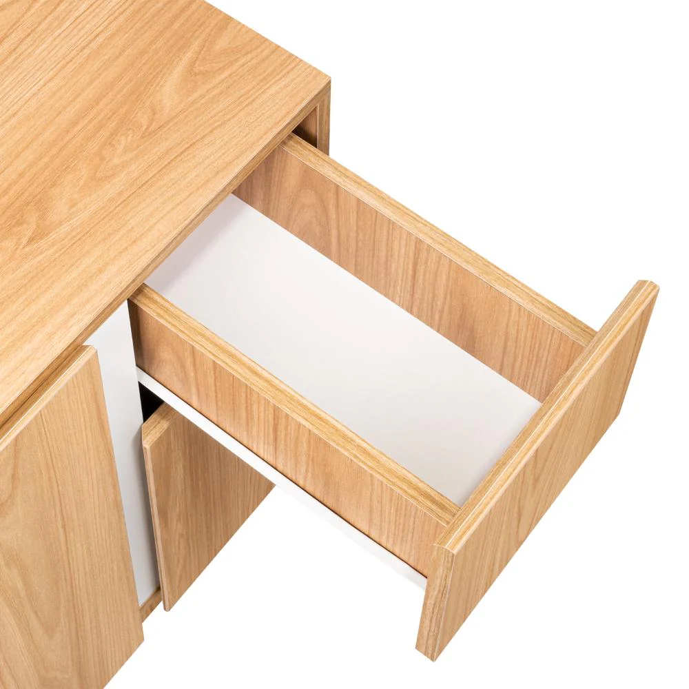 Mesa de Noche Carmi, Fresno Europeo y Blancco Duqueza - Image 10