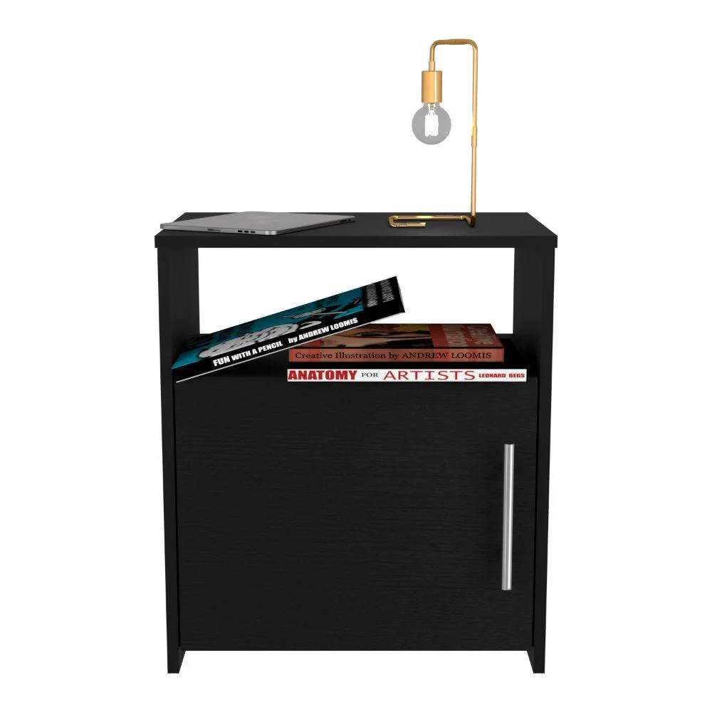 Mesa de Noche Nordik, Wengue, con Una Puerta Batiente ZF - Image 2