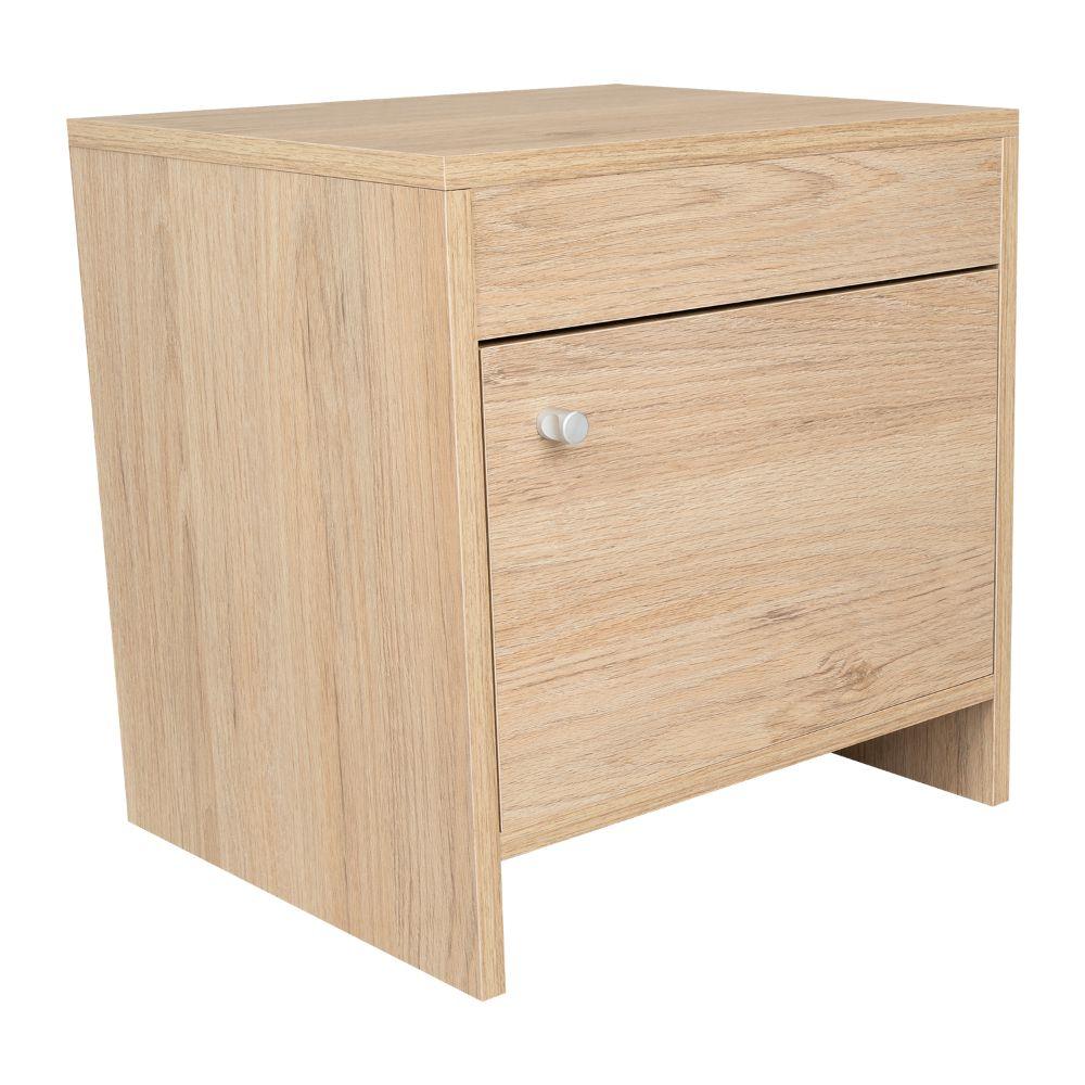 Mesa de Noche Tutto, Beige, con Cajón Para Guardar Objetos Ideal Para Espacios Reducidos - Image 7