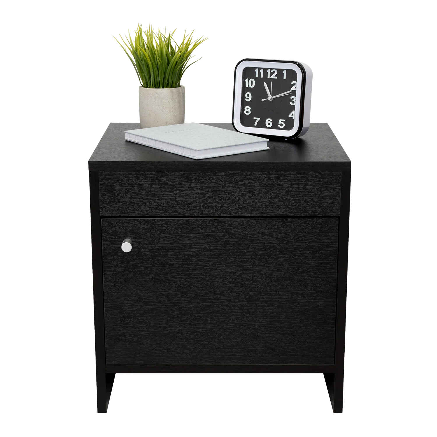 Mesa de Noche Tutto, Wengue, con Un Cajón Amplio Ideal Para Espacios Pequeños - Image 5