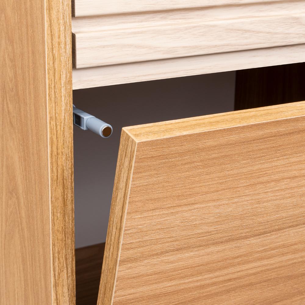 Mesa de Noche Wandda, Fresno Europeo y Roble Natural, con un cajón para guardar objetos - Image 14
