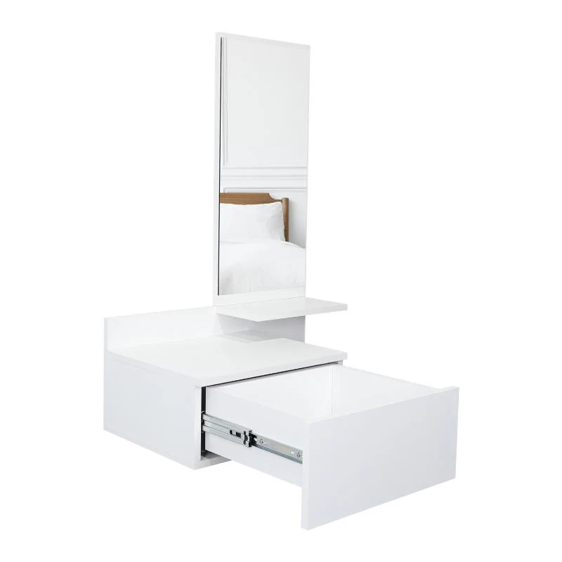 Mesa Flotante Recibidor Viena, Blanco, con un Cajón - Image 9