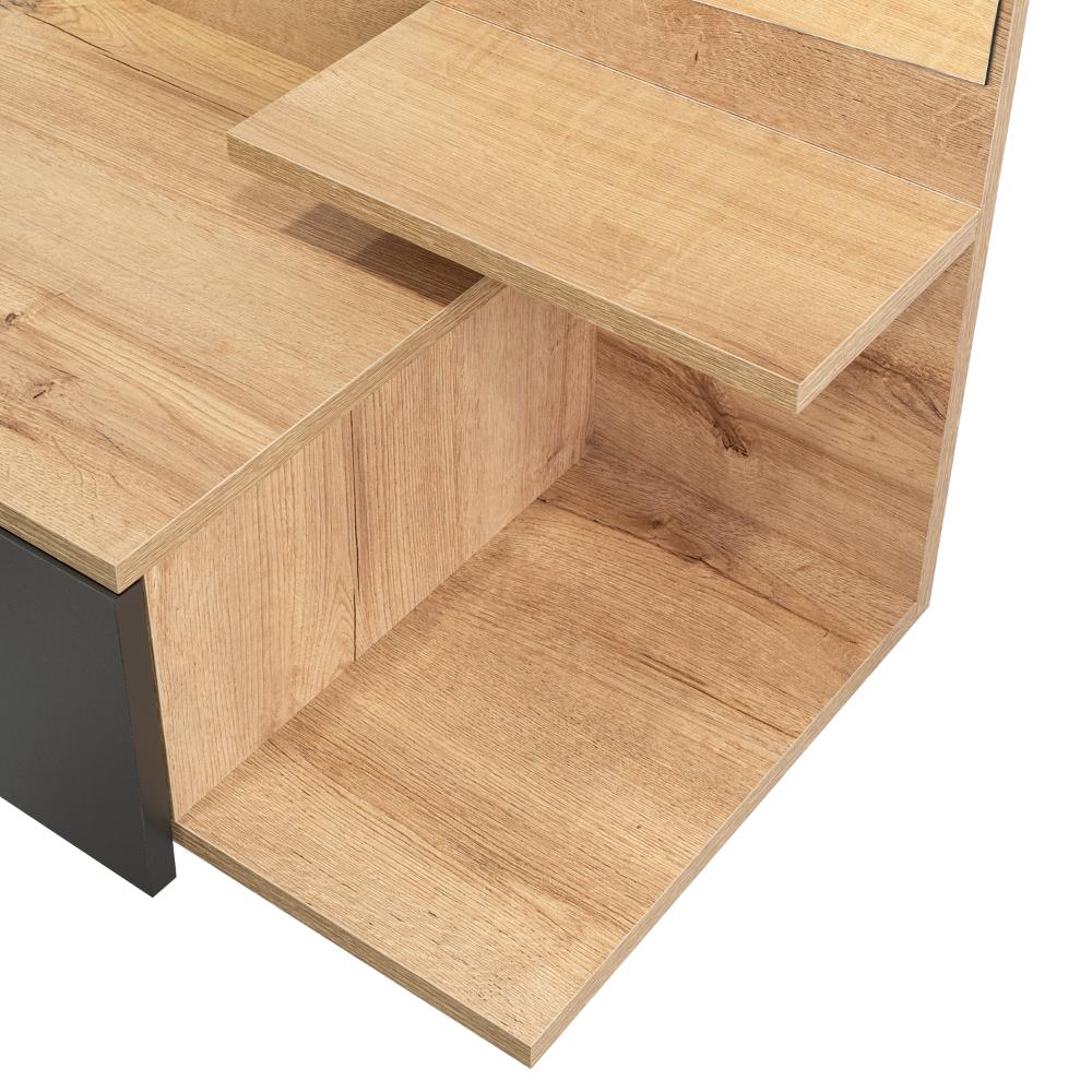 Mesa Flotante Recibidor Viena, Café Claro y Plata Oscuro, con un Cajón - Image 14