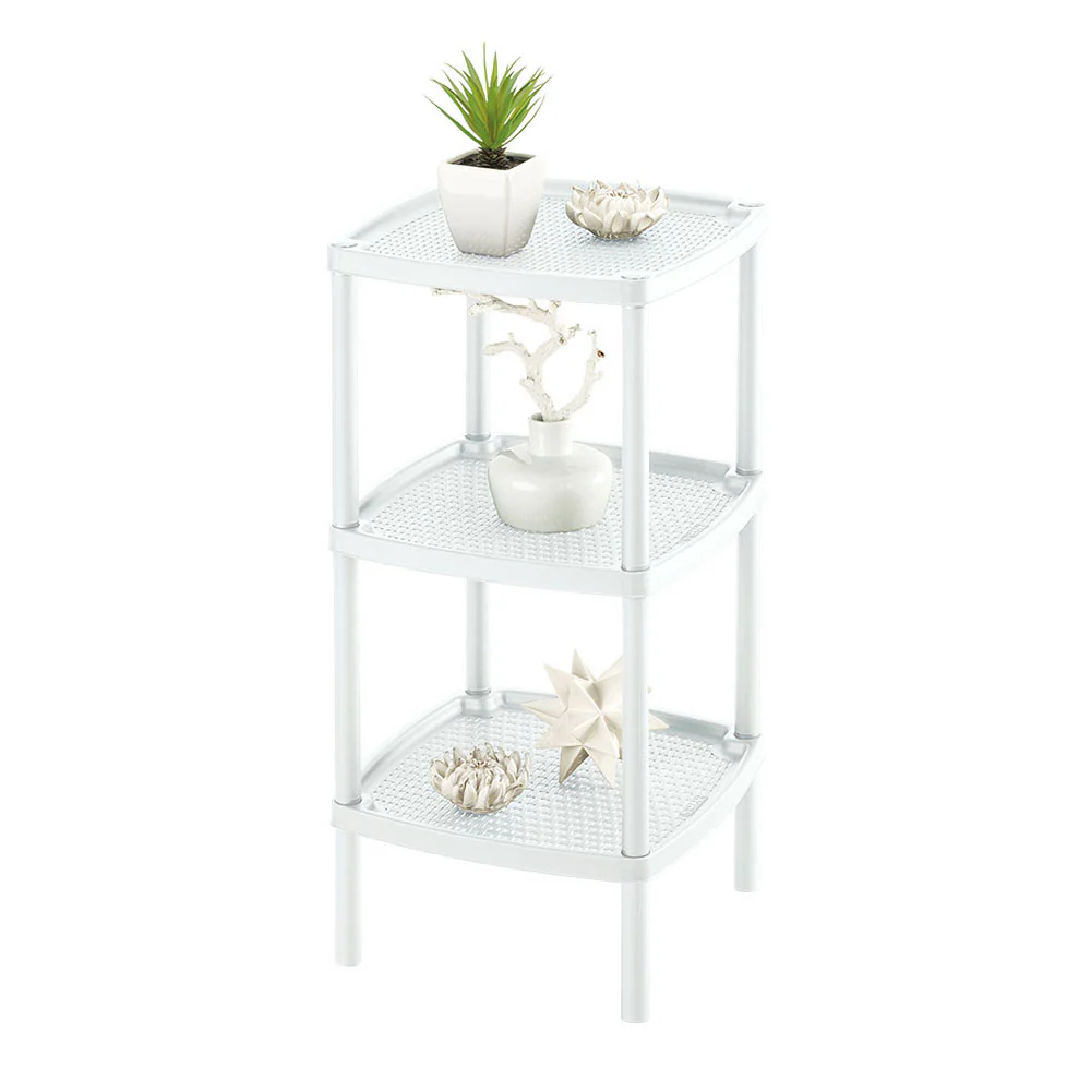 Mesa multiusos cuadrada de 3 niveles blanco marca Rimax - Image 2