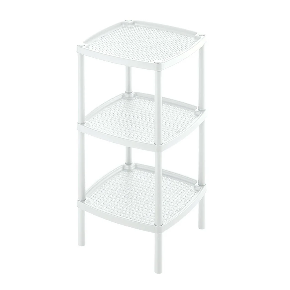 Mesa multiusos cuadrada de 3 niveles blanco marca Rimax - Image 3