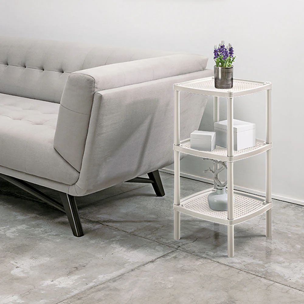 Mesa multiusos cuadrada de 3 niveles taupe marca Rimax