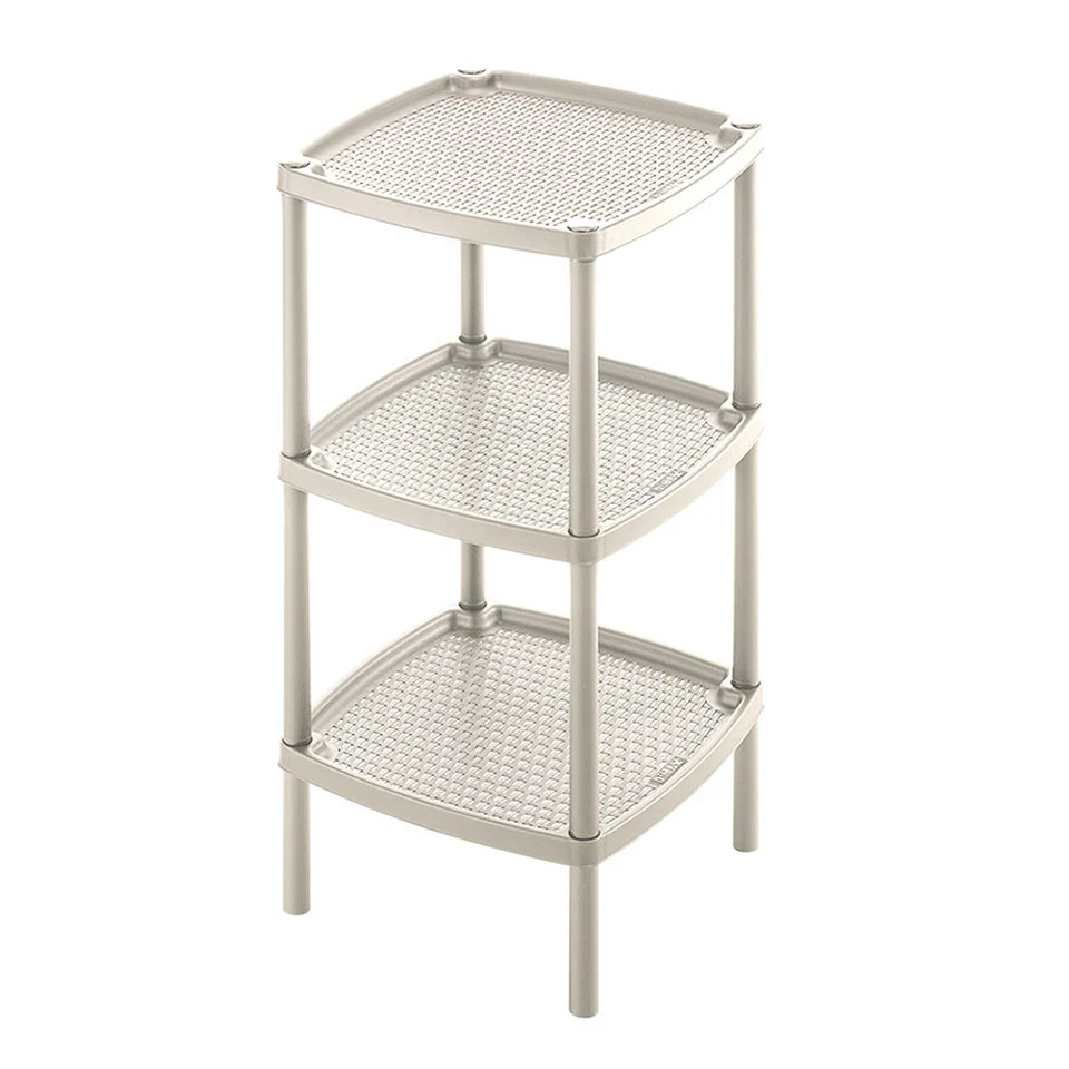 Mesa multiusos cuadrada de 3 niveles taupe marca Rimax - Image 3