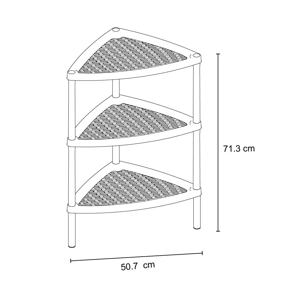 Mesa multiusos triangular shia blanco marca Rimax - Image 4