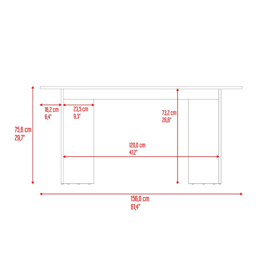 Mesa Para Comedor Bangok, Fresno Europeo, con diseño practico y funcional, No incluye Sillas - Image 14