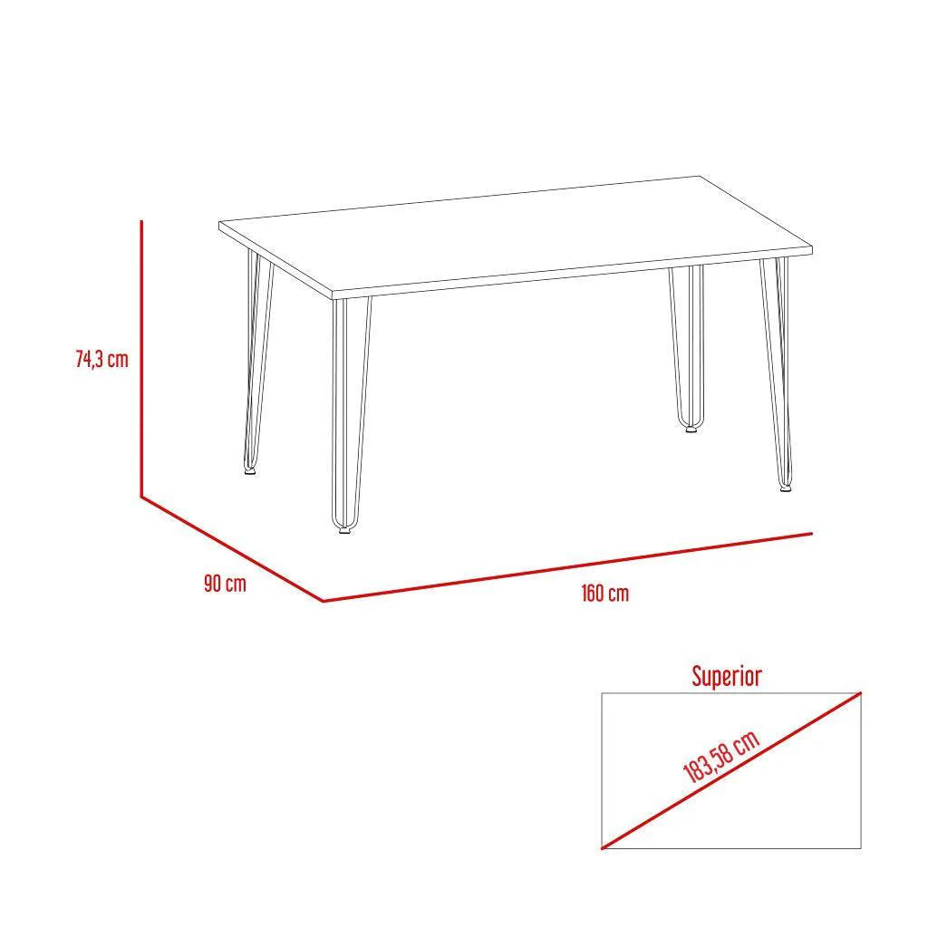 Mesa Para Comedor Lara, Cobre, con Amplia Superficie, No Incluye Sillas - Image 10