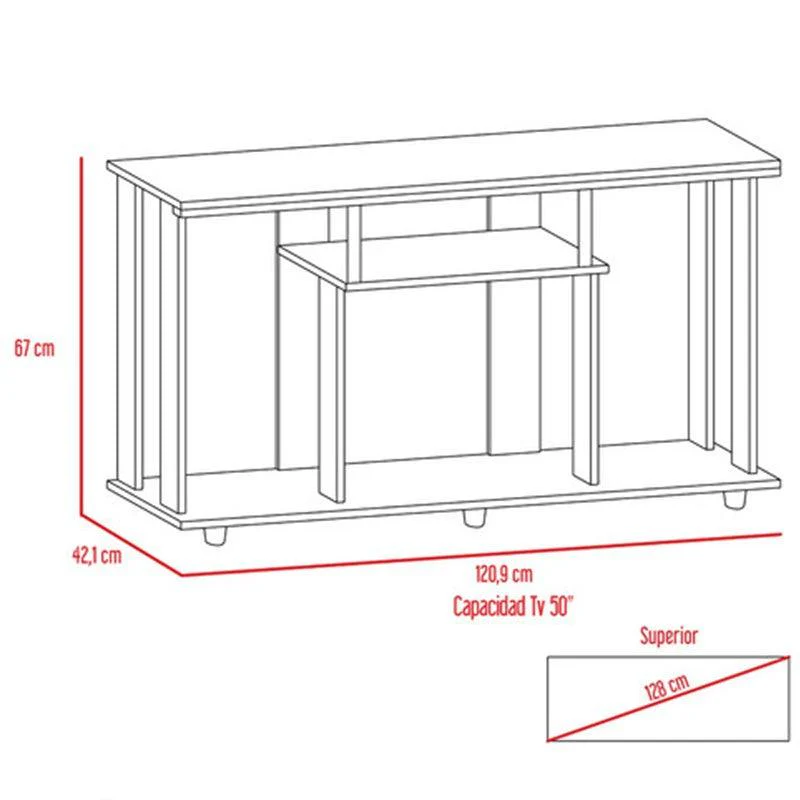 Mesa Para Tv Alpin, Fresno Europeo, con Espacio Para Televisor de Hasta 50 Pulgadas - Image 6