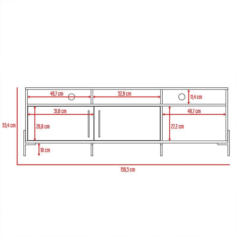 Mesa Para Tv Ame, Fresno Europeo, con Espacio Para Televisor de Hasta 65 Pulgadas - Image 8