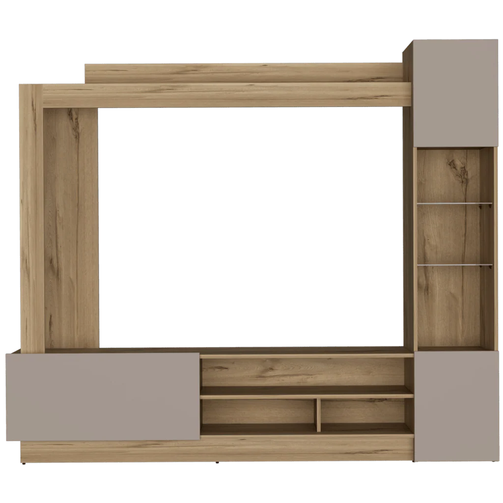 Mesa Para Tv Bayern, Café Claro, con Espacio Para Televisor de Hasta 65 Pulgadas - Image 6