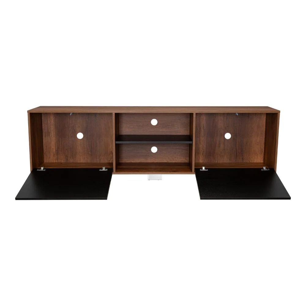 Mesa Para Tv Classic, Avellana y Wengue, Con Dos Puertas Batientes - Image 10
