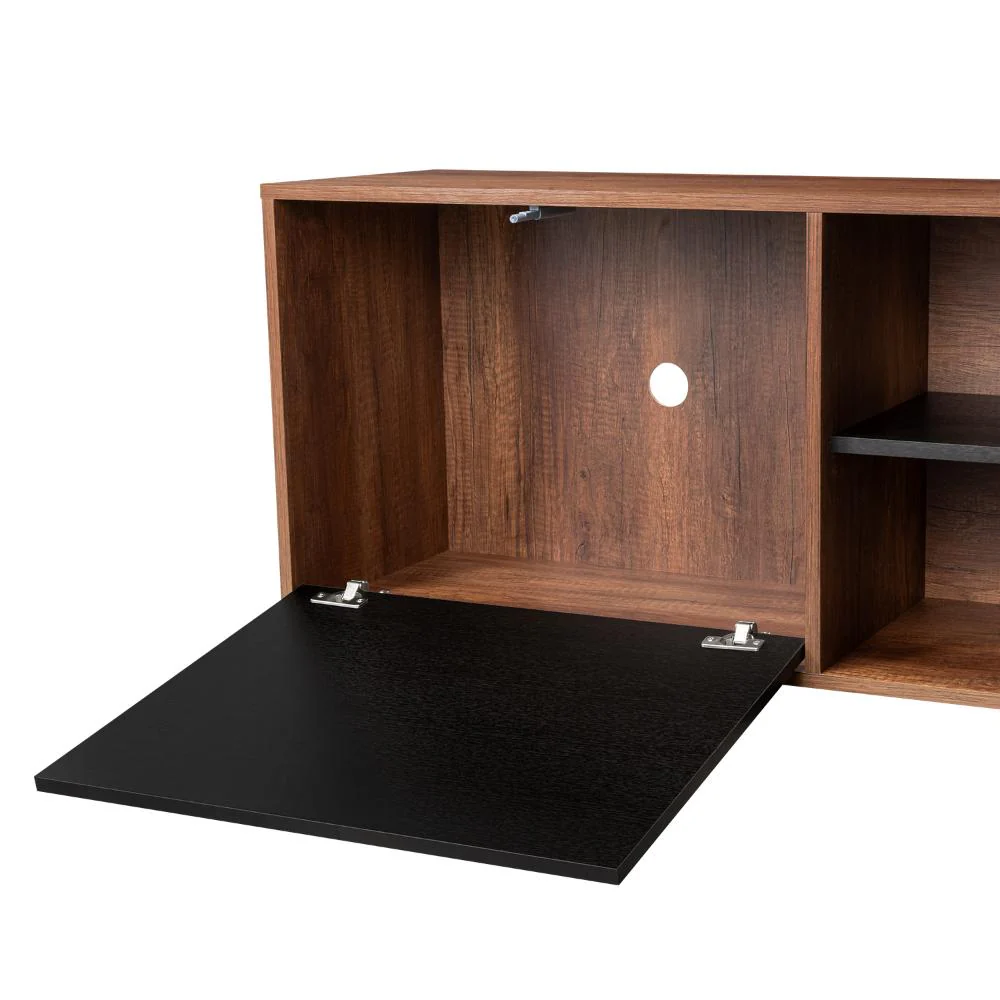 Mesa Para Tv Classic, Avellana y Wengue, Con Dos Puertas Batientes - Image 13