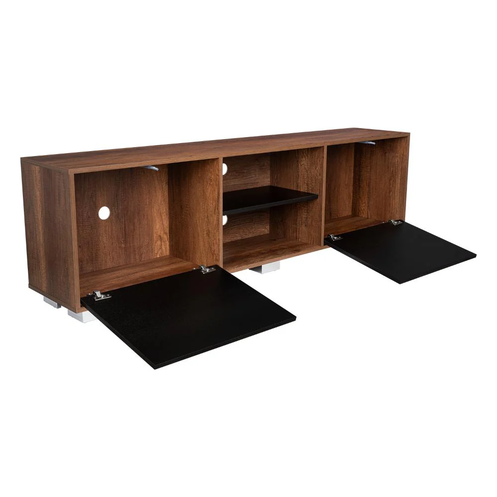 Mesa Para Tv Classic, Avellana y Wengue, Con Dos Puertas Batientes - Image 8