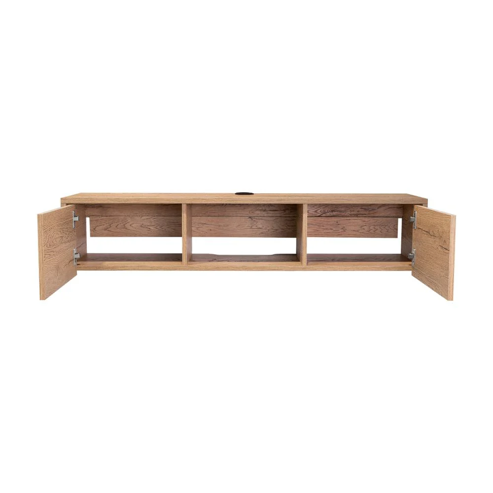 Mesa Para Tv Flotante Gleid, Macadamia, con Dos Puertas Abatibles - Image 10