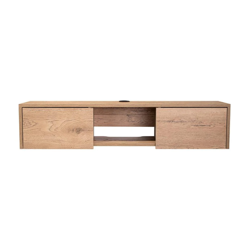 Mesa Para Tv Flotante Gleid, Macadamia, con Dos Puertas Abatibles - Image 9