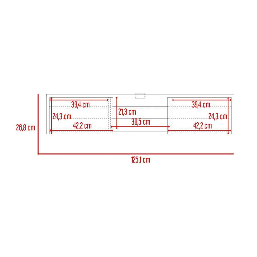 Mesa Para Tv Flotante Gleid, Wengue, con Dos Puertas Abatibles - Image 14