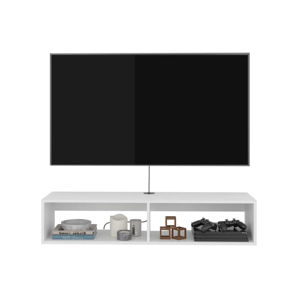 Mesa Para Tv Flotante Rocky, Kronos Blanco, Apto pata TV de hasta 55" ZF - Image 2