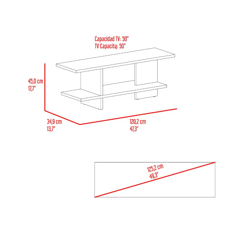 Mesa Para Tv Leeds, Nogal Europeo, Para Televisor hasta 50" - Image 13